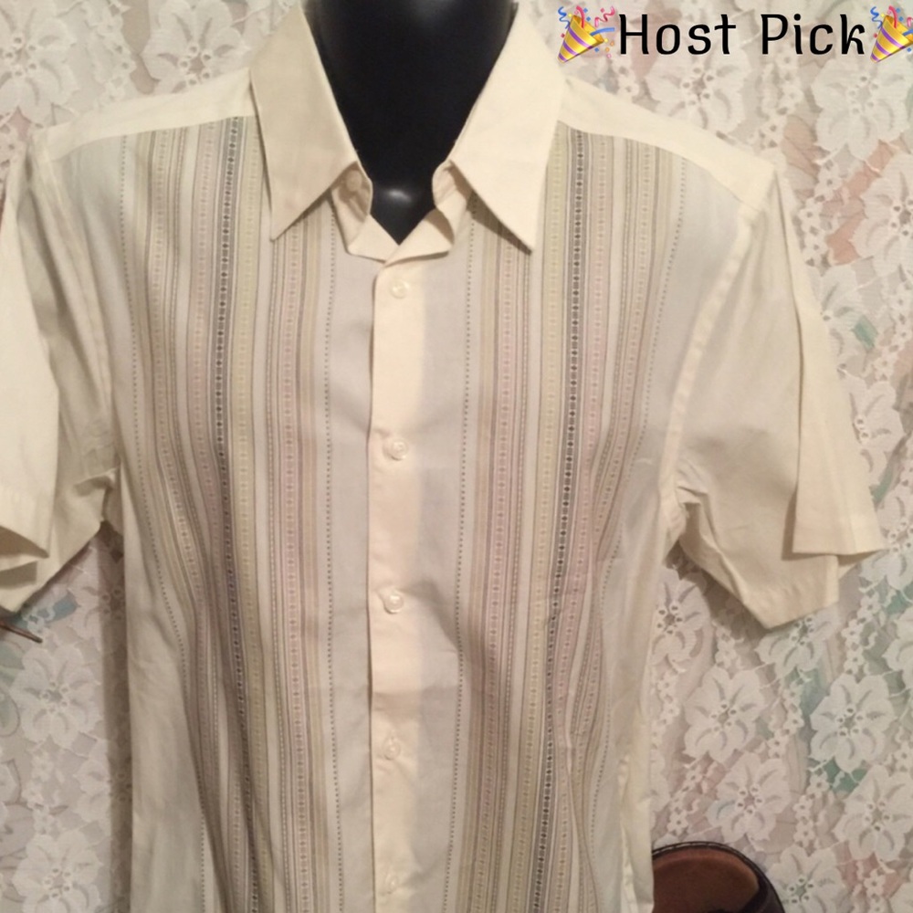 Geoffrey Beene Cuban style men short sleeve shirt